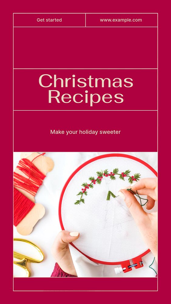 Christmas recipe Instagram story template, editable social media design