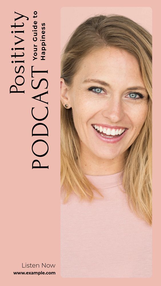 Positivity podcast Instagram story template, editable social media design