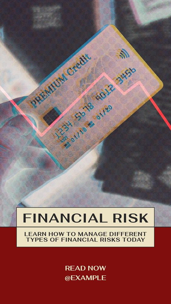 Financial risk Instagram story, editable social media design