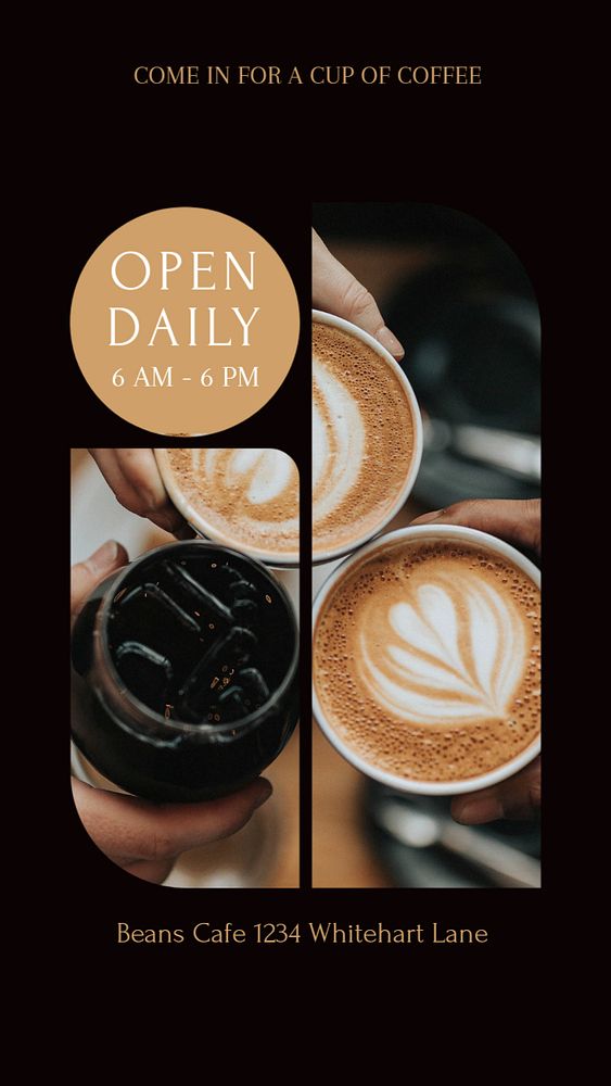 Open daily Instagram story template, editable social media design