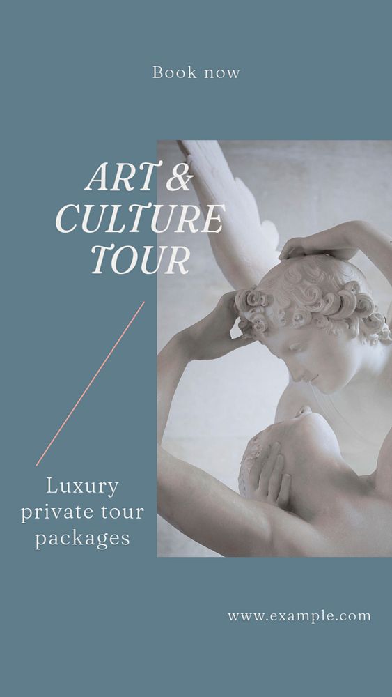 Art & culture tour Instagram story template, editable social media design