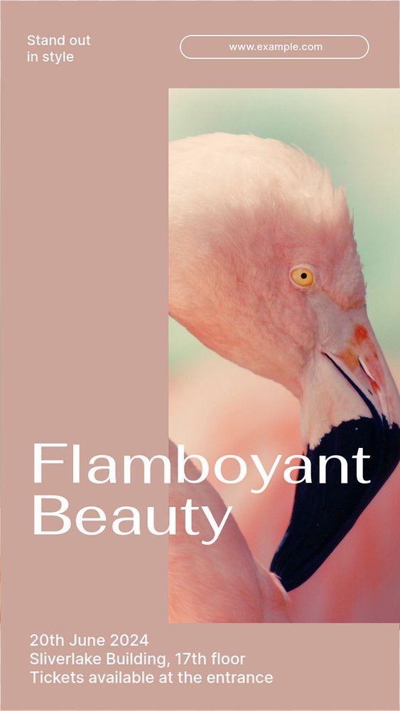 Flamboyant beauty Instagram story template, editable social media design