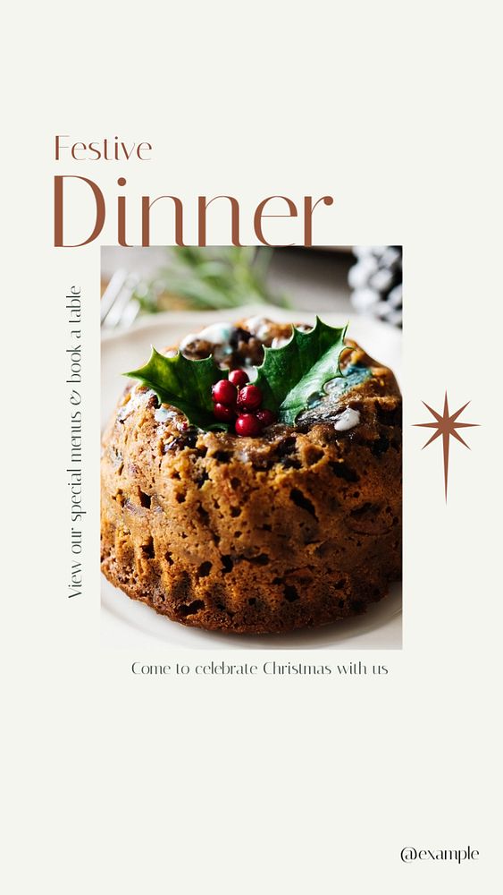 Christmas dinner Instagram story template, editable social media design