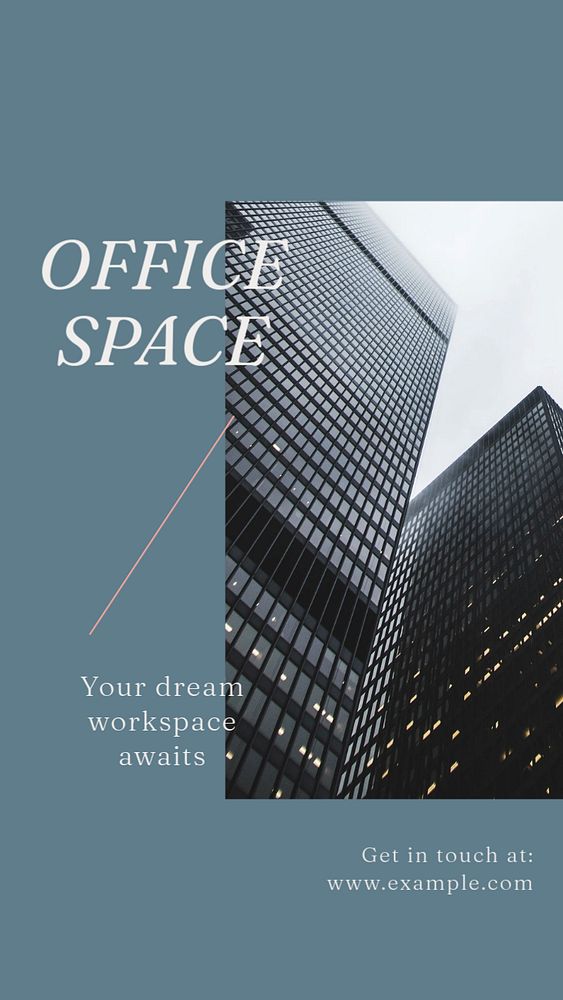 Office space Instagram story template, editable social media design