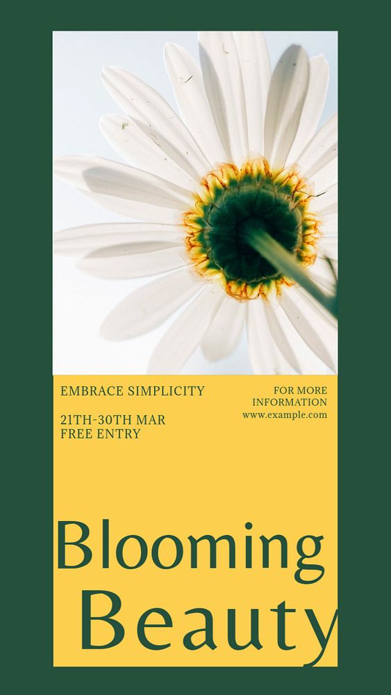 Blooming beauty Instagram story template, editable social media design