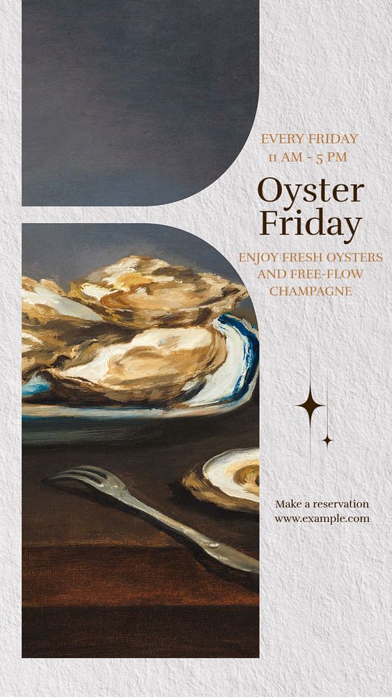 Oyster Friday Instagram story template, editable social media design