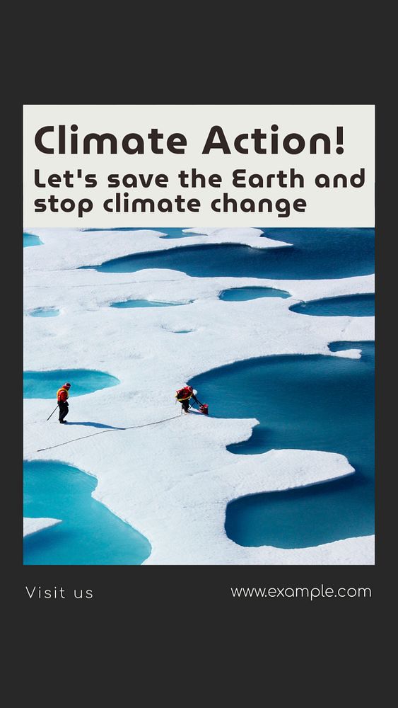 Climate action Instagram story template, editable social media design