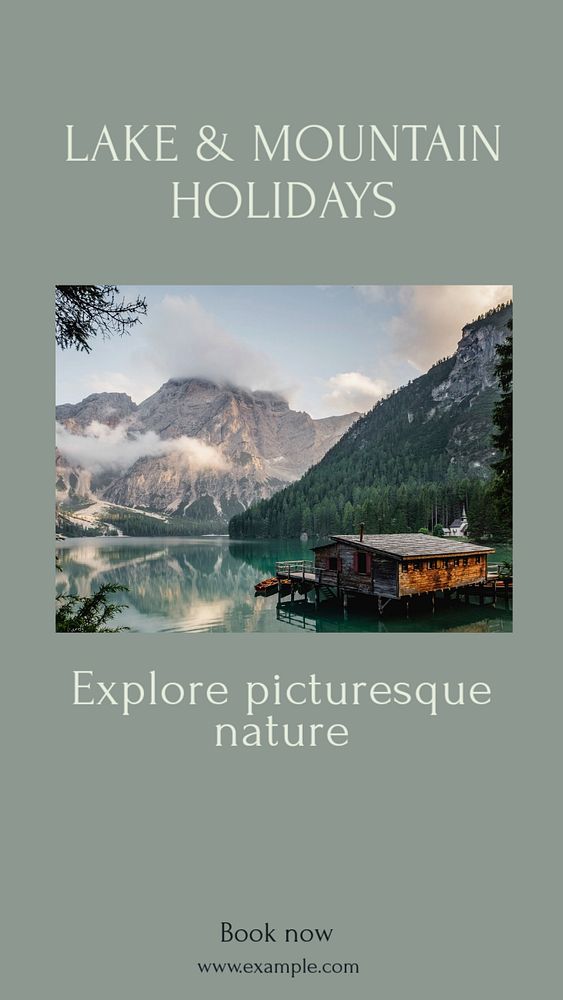 Nature holiday Instagram story template, editable social media design