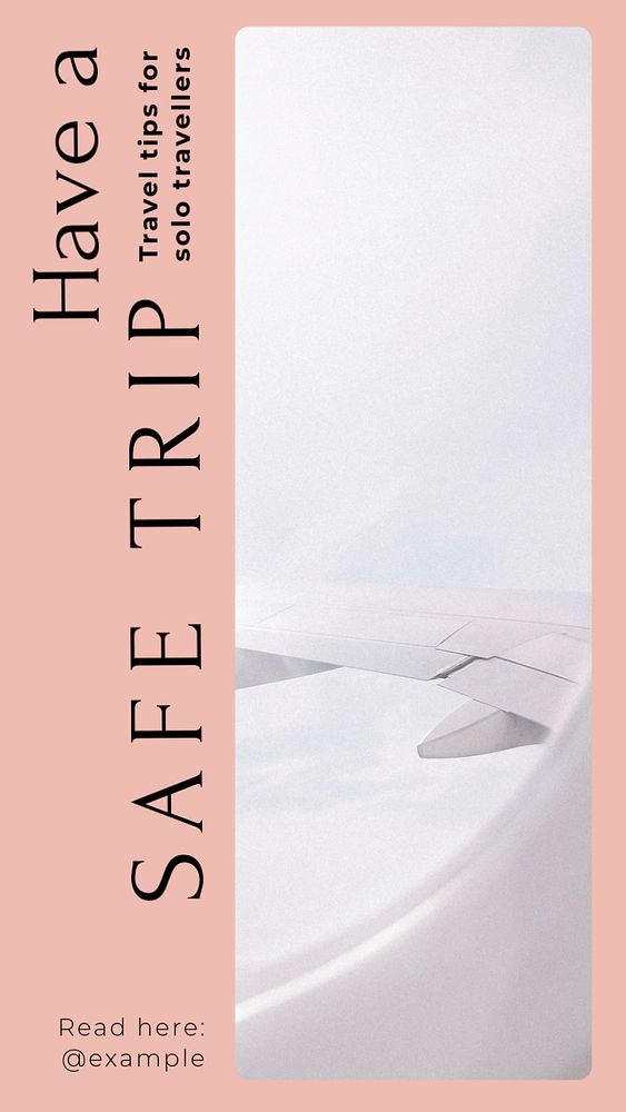 Safe trip Instagram story template, editable social media design
