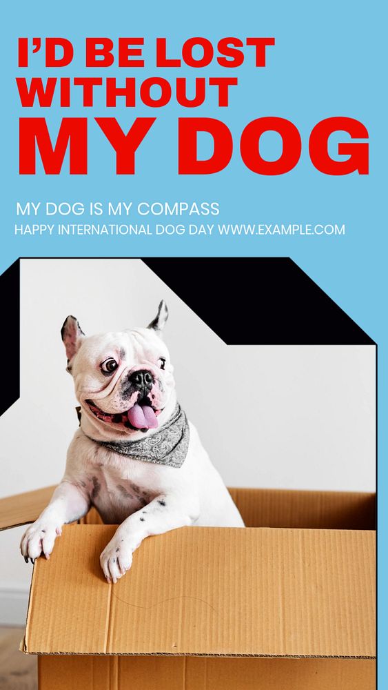 International Dog Day story template, editable social media design