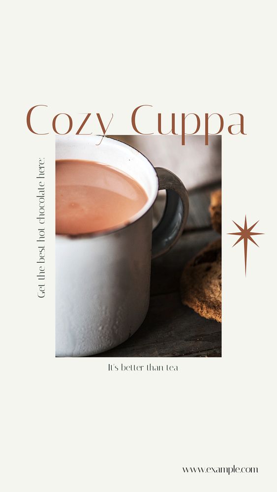 Hot chocolate party Instagram story template, editable social media design