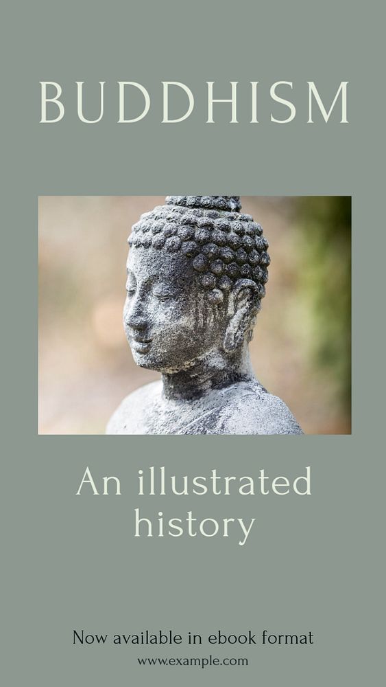 Buddhism history Instagram story template, editable social media design