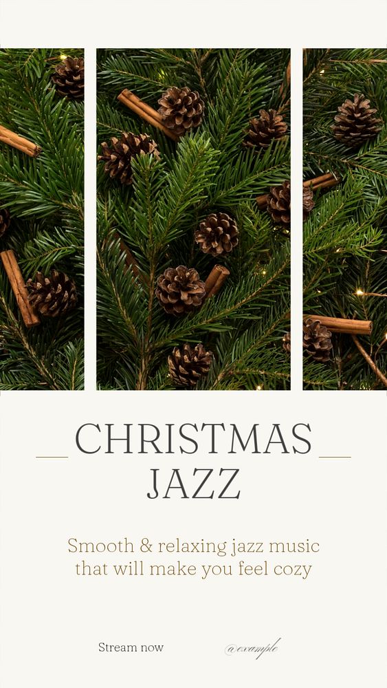 Christmas jazz Instagram story template, editable social media design