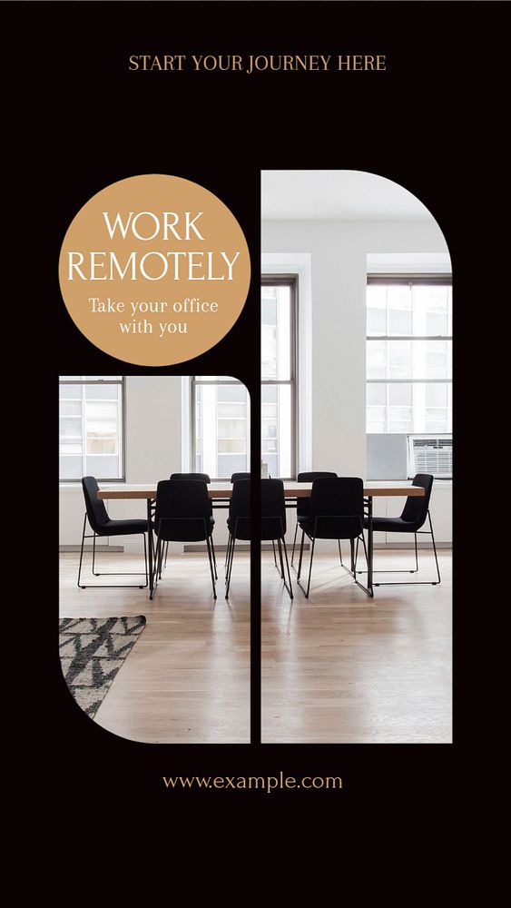 Remote working Instagram story template, editable social media design