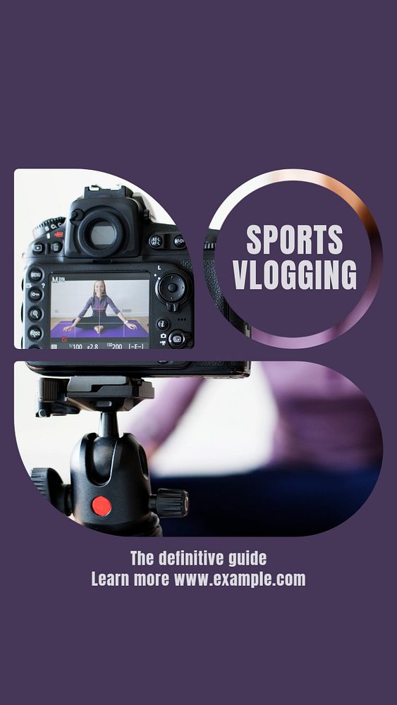 Sports vlogging story template, editable social media design