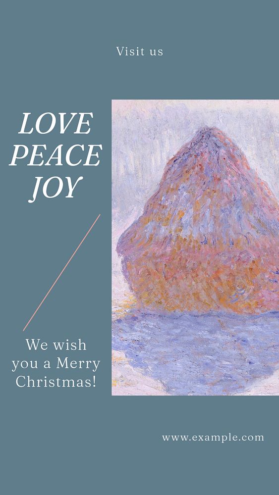 Love, peace & joy Instagram story template, editable social media design