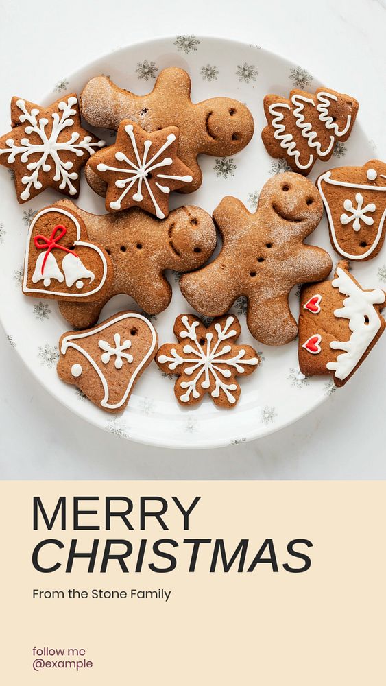 Merry Christmas Instagram story template, editable social media design