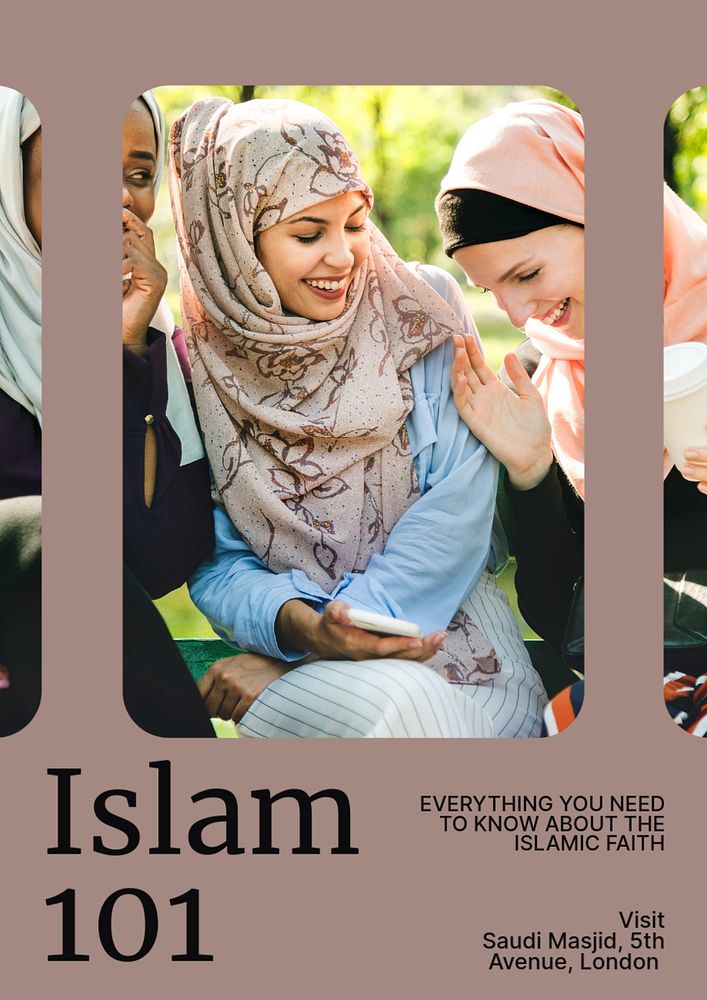 Islam 101 editable poster template