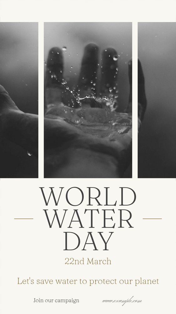 World water day Instagram story template, editable social media design