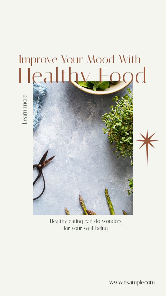 Healthy eating Instagram story template, editable social media design