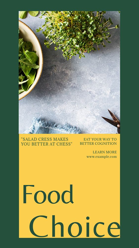 Healthy eating Instagram story template, editable social media design