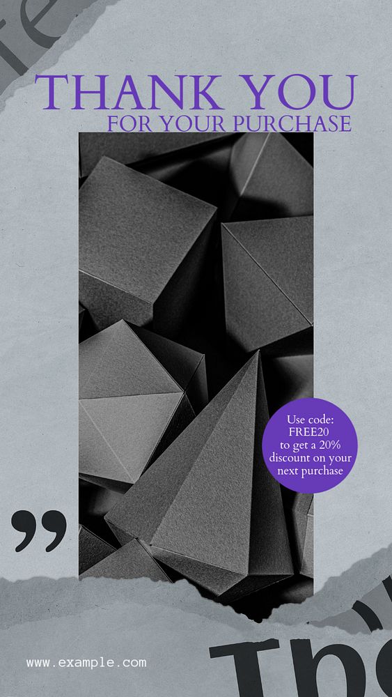 Thank you customers Instagram story template, editable social media design