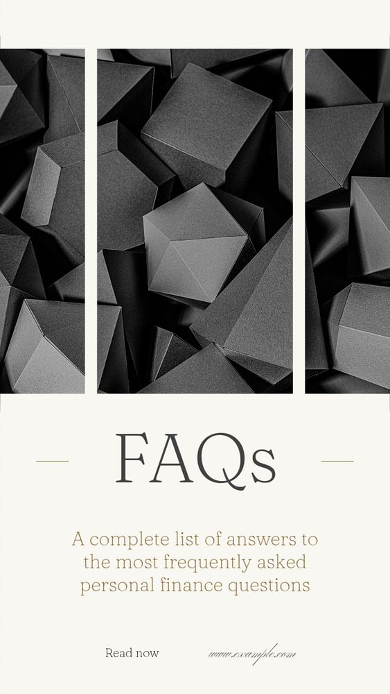 FAQS Instagram story template, editable social media design