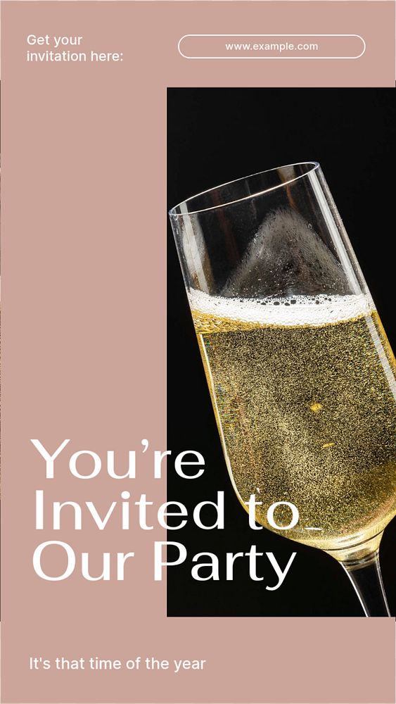 Party invitation Instagram story template, editable social media design