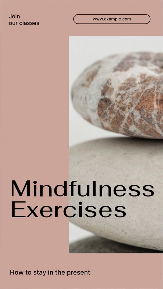 Mindfulness exercises Instagram story template, editable social media design