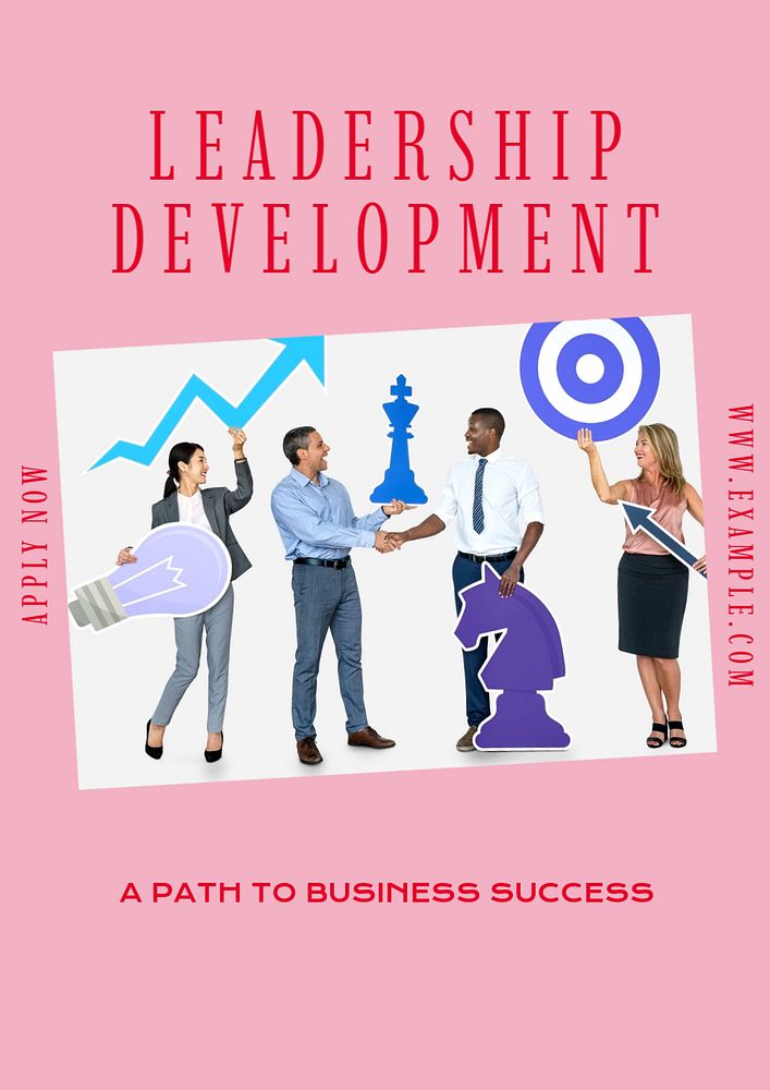 Leadership development editable poster template