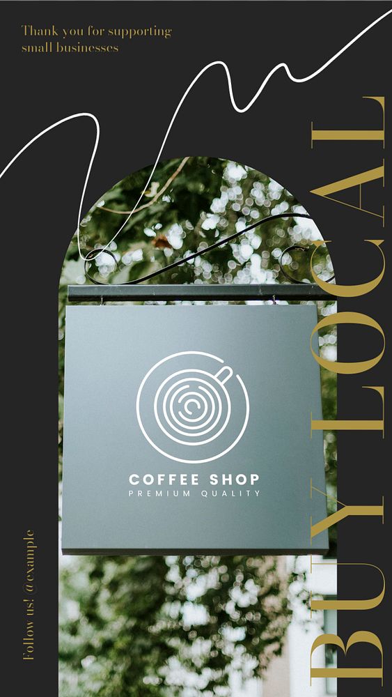 Buy local Instagram story template, editable social media design