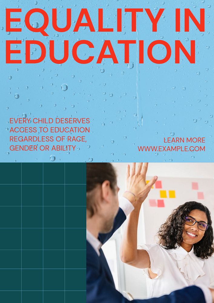 Equality in education editable poster template