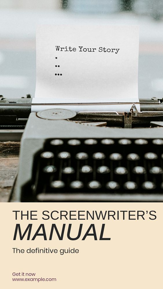 Screenwriting guide Instagram story template, editable social media design