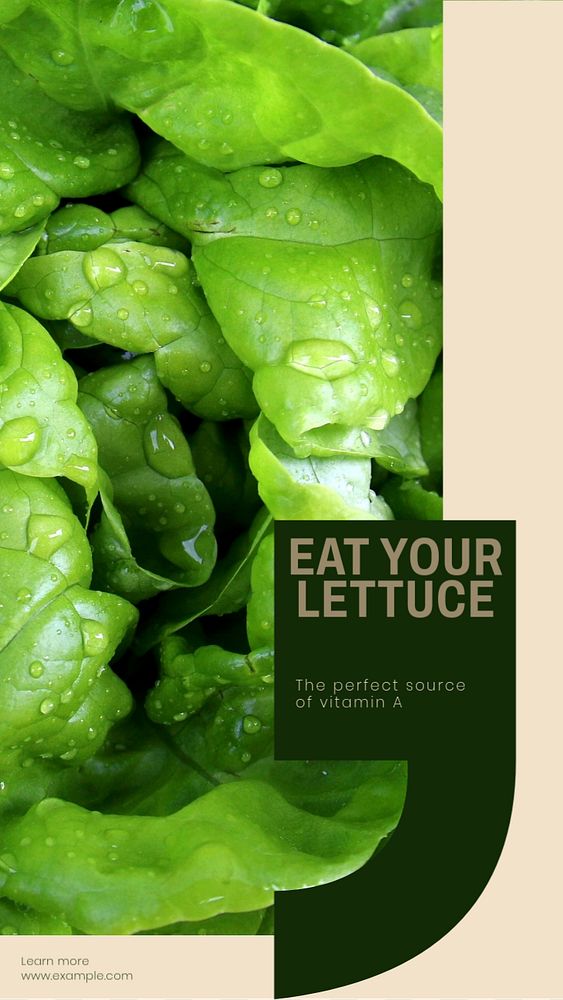 Lettuce story template, editable social media design