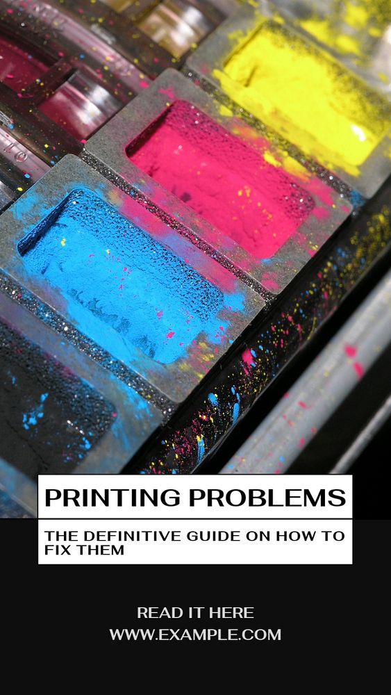 Printing problems story template, editable social media design