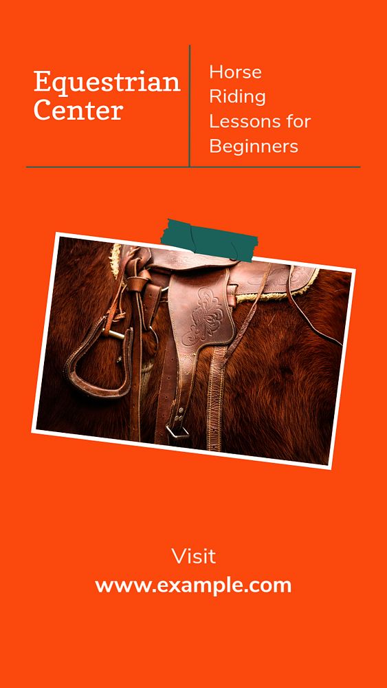 Equestrian template for social story