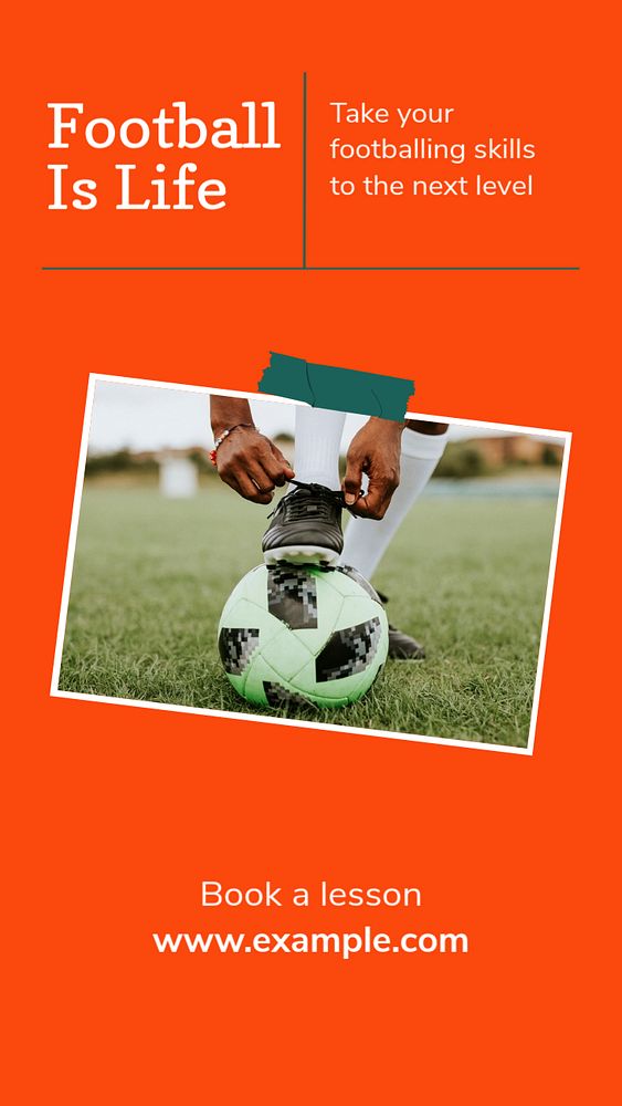 Football story template, editable social media design