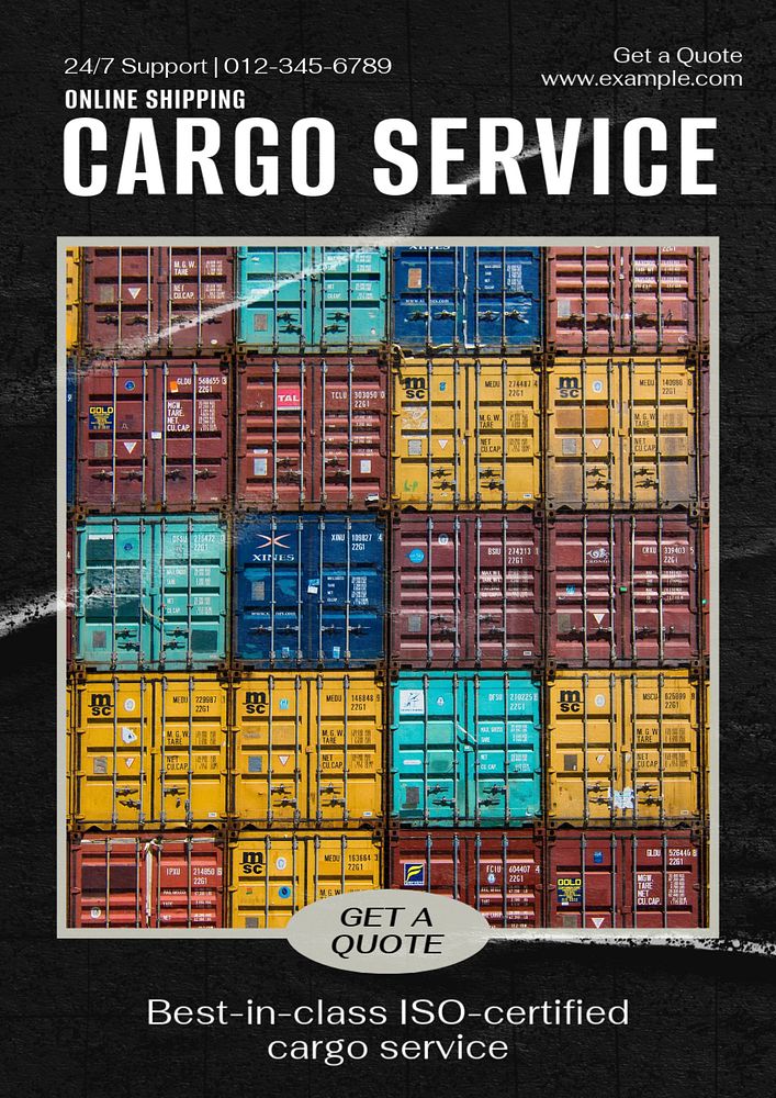 Cargo service editable poster template