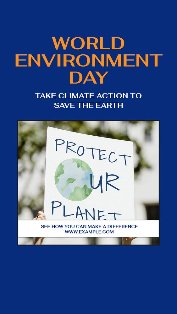 World environment day story template, editable social media design