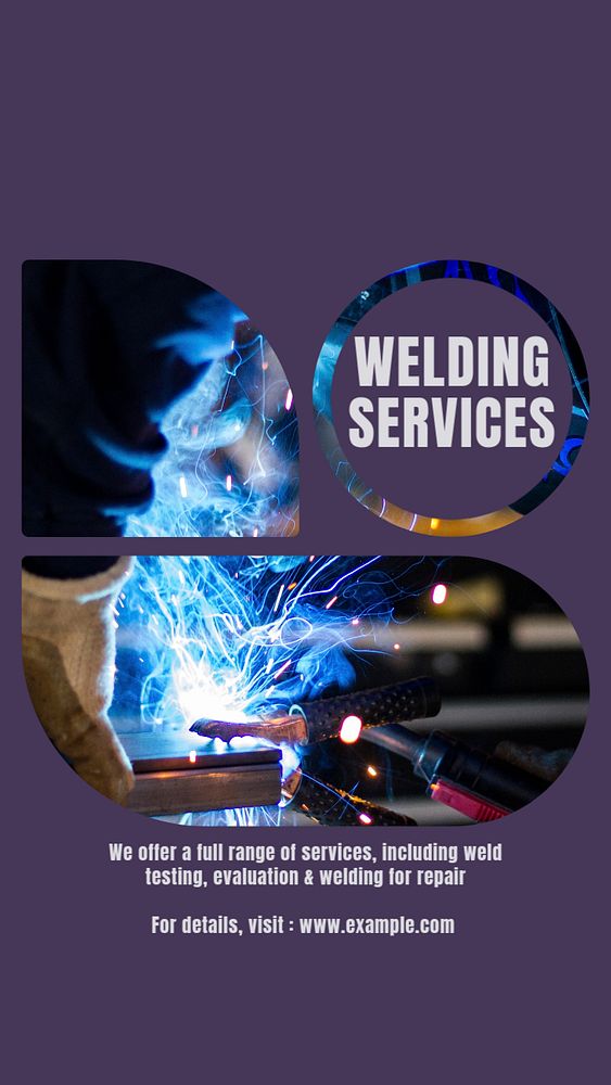 Welding service story template, editable social media design