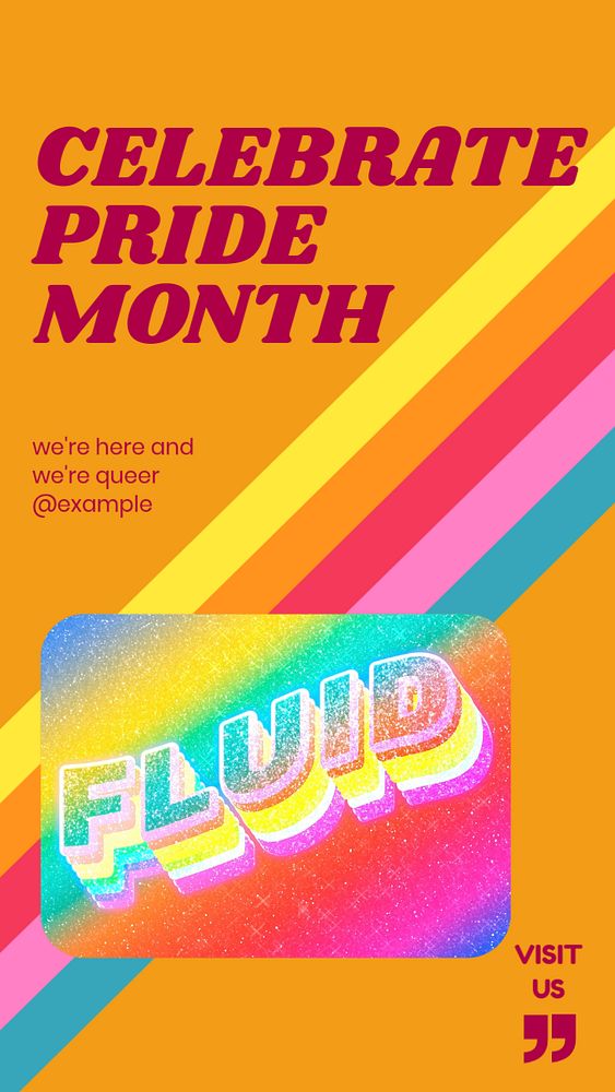 Pride month story template, editable social media design