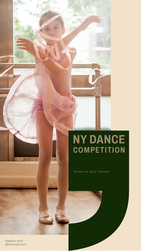 Dance competition story template, editable social media design