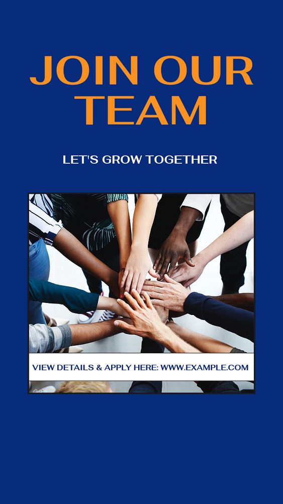 Join our team story template, editable social media design