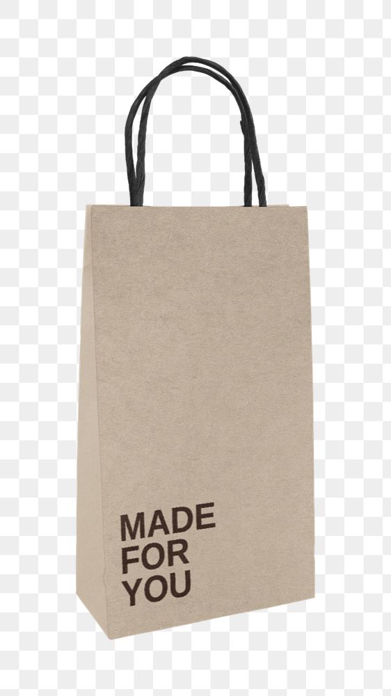 Shopping bag png mockup element, editable business branding design