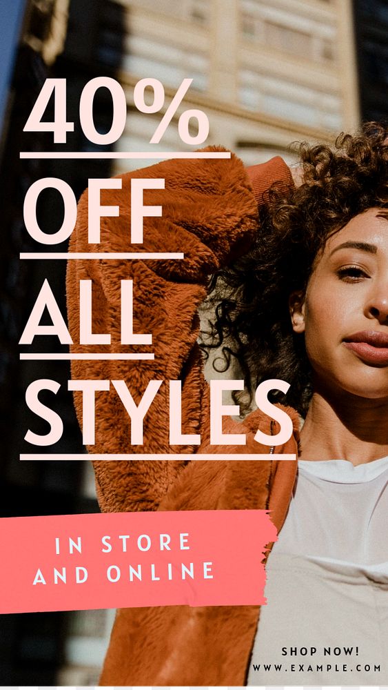 Sale  Instagram story template, editable text