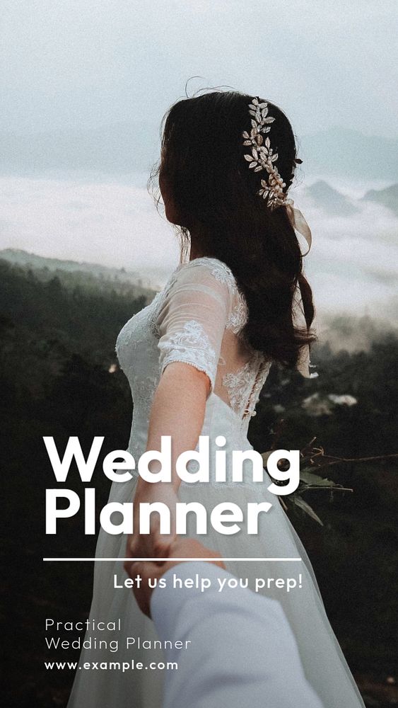 Wedding planner  Instagram story template, editable text