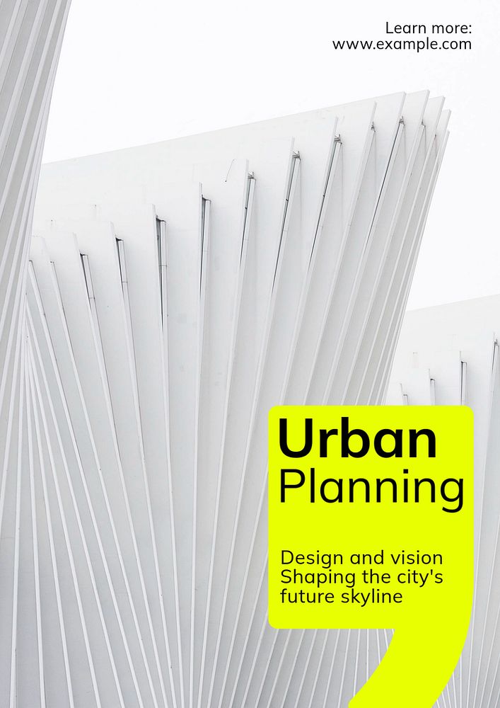 Urban planning  poster template, editable text and design