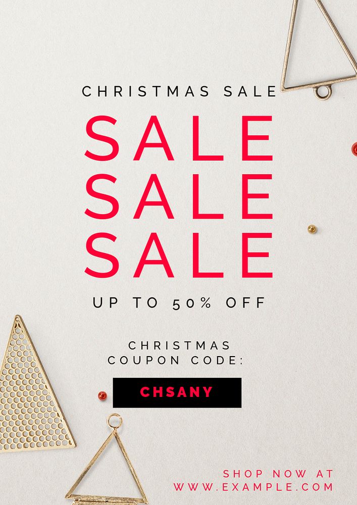 Christmas sale  poster template, editable text and design