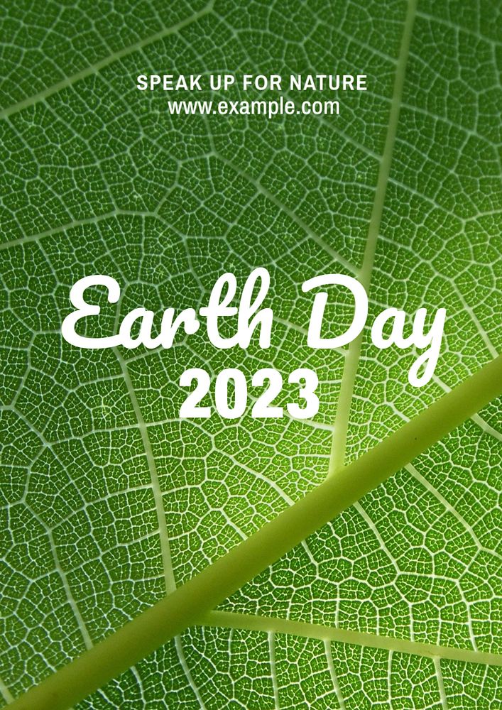 Earth day  poster template, editable text and design