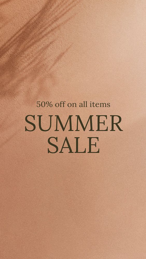 Summer sale  Instagram story template, editable text